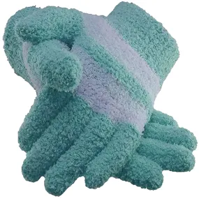 Ladie's Women's Girl's Soft & Cosy Chenille Thermal Winter Gloves Winter Warmer (Teal)