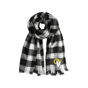 Los Angeles Rams Plaid Blanket Scarf