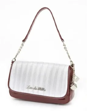 Lux de Ville Mini Gambler Tote Purse in Burgundy and White Sparkle