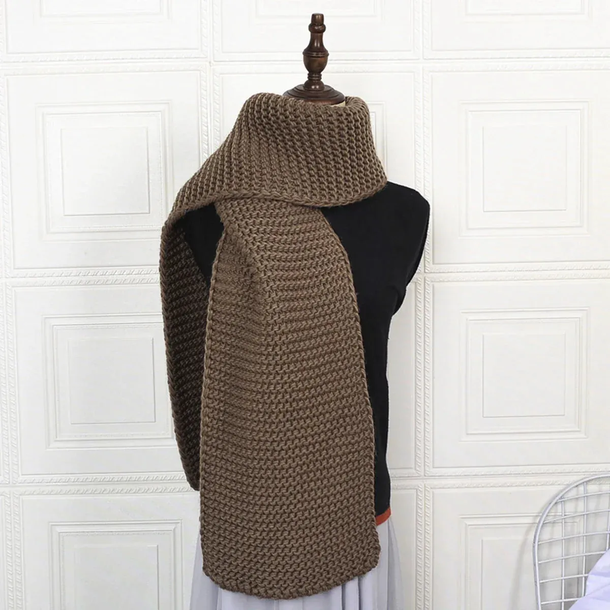 Luxury Plaid Cashmere Long Bandana Pashmina Scarf for Women