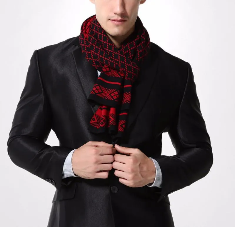 Men's Plaid Knitted Scarf