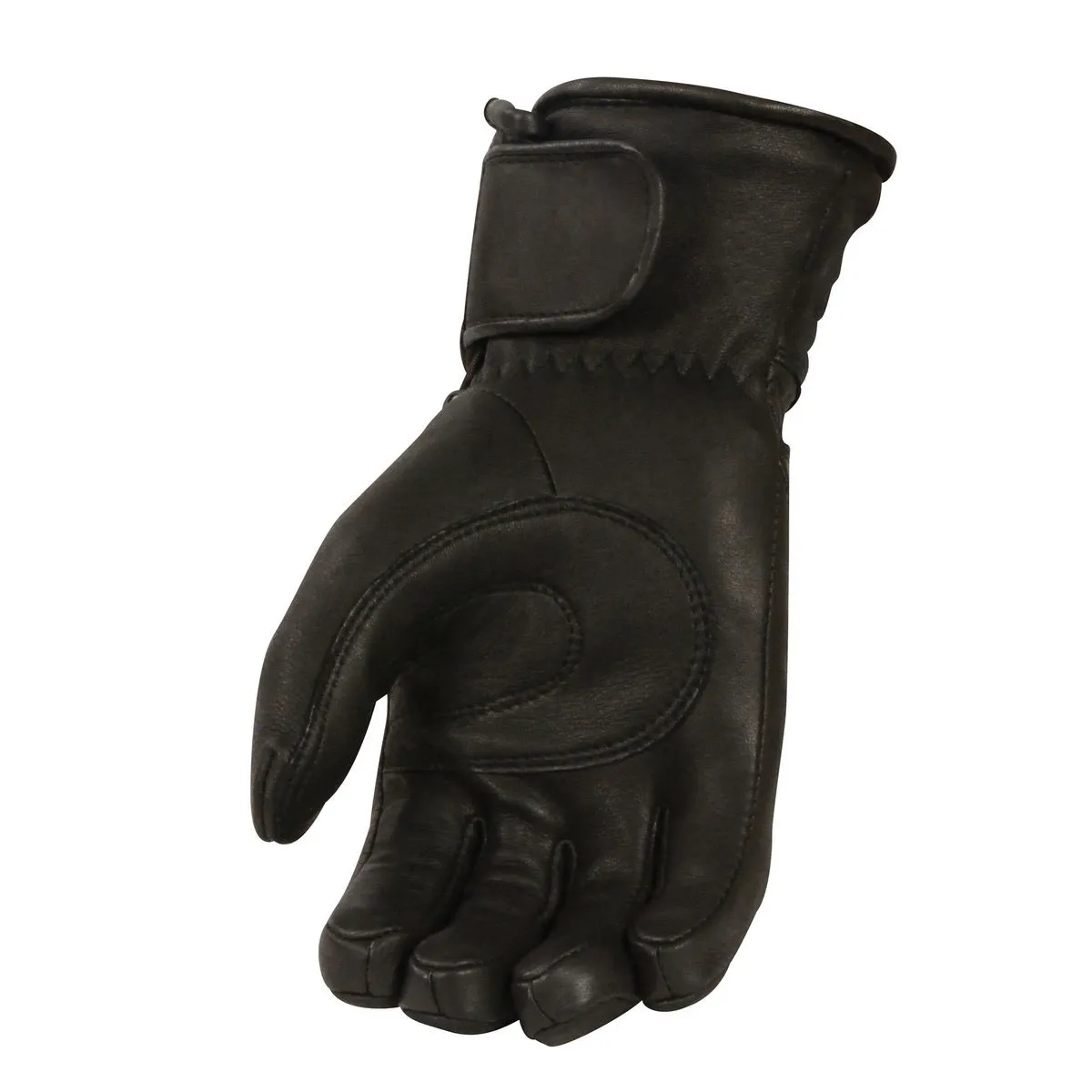 Milwaukee Leather G034 Men's Black Deerskin Leather Thermal Lined Gauntlet Gloves