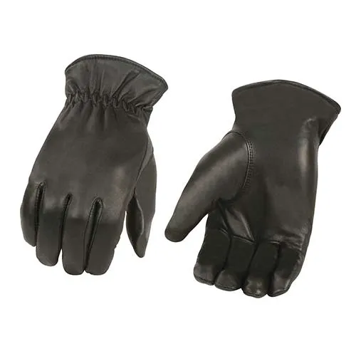 Milwaukee Leather SH734 Men's Black Thermal Lined Leather Motorcycle Hand Gloves W/ Sinch Wrist Closure