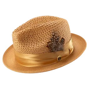 Montique Gold Tan Men's Summer Straw Hats Style H-34