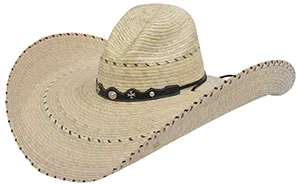 OLD WEST TEXAS-PYTHON CAMPECHA PALM LEAF HAT