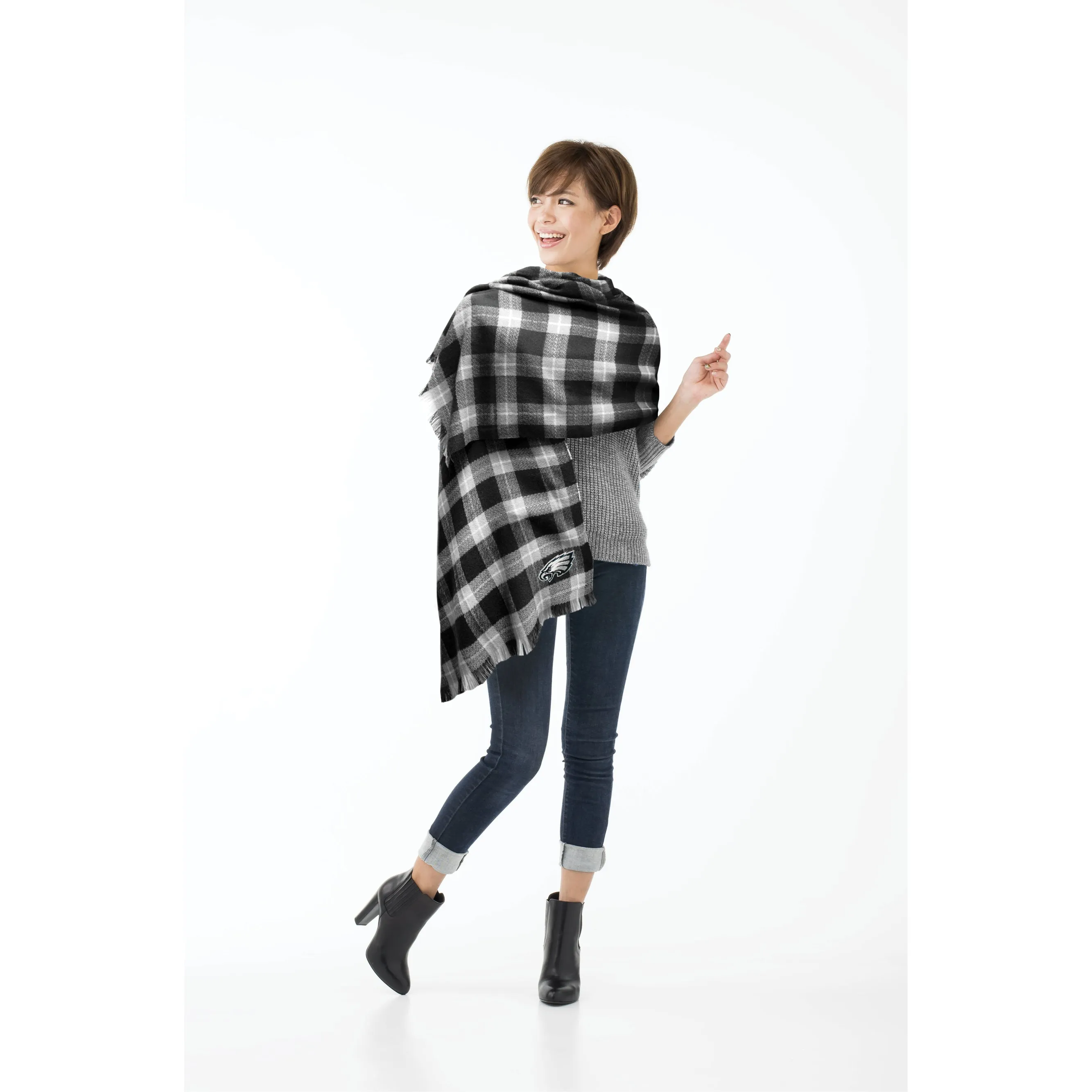 Philadelphia Eagles Plaid Blanket Scarf