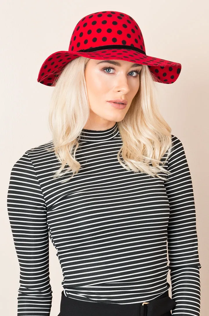 Pia Rossini Celine Polka Dot Hat