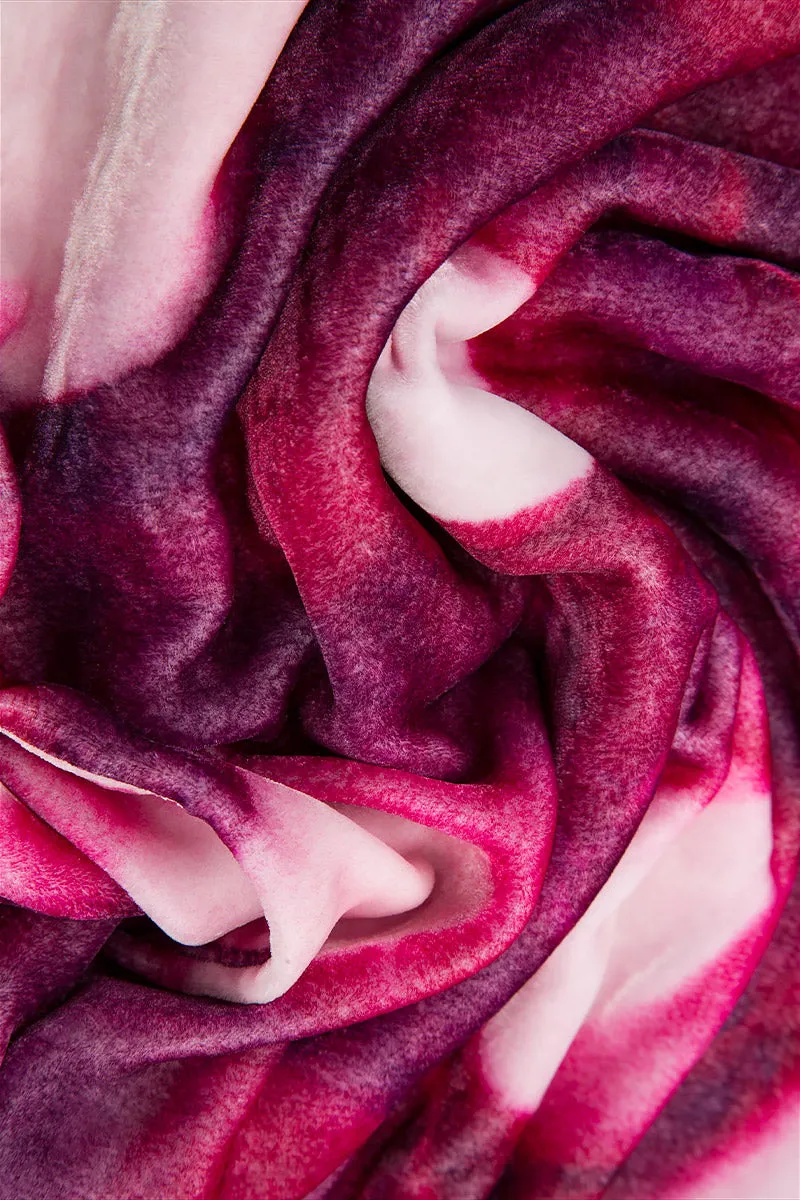 Pink Dream Silk Velvet Scarf