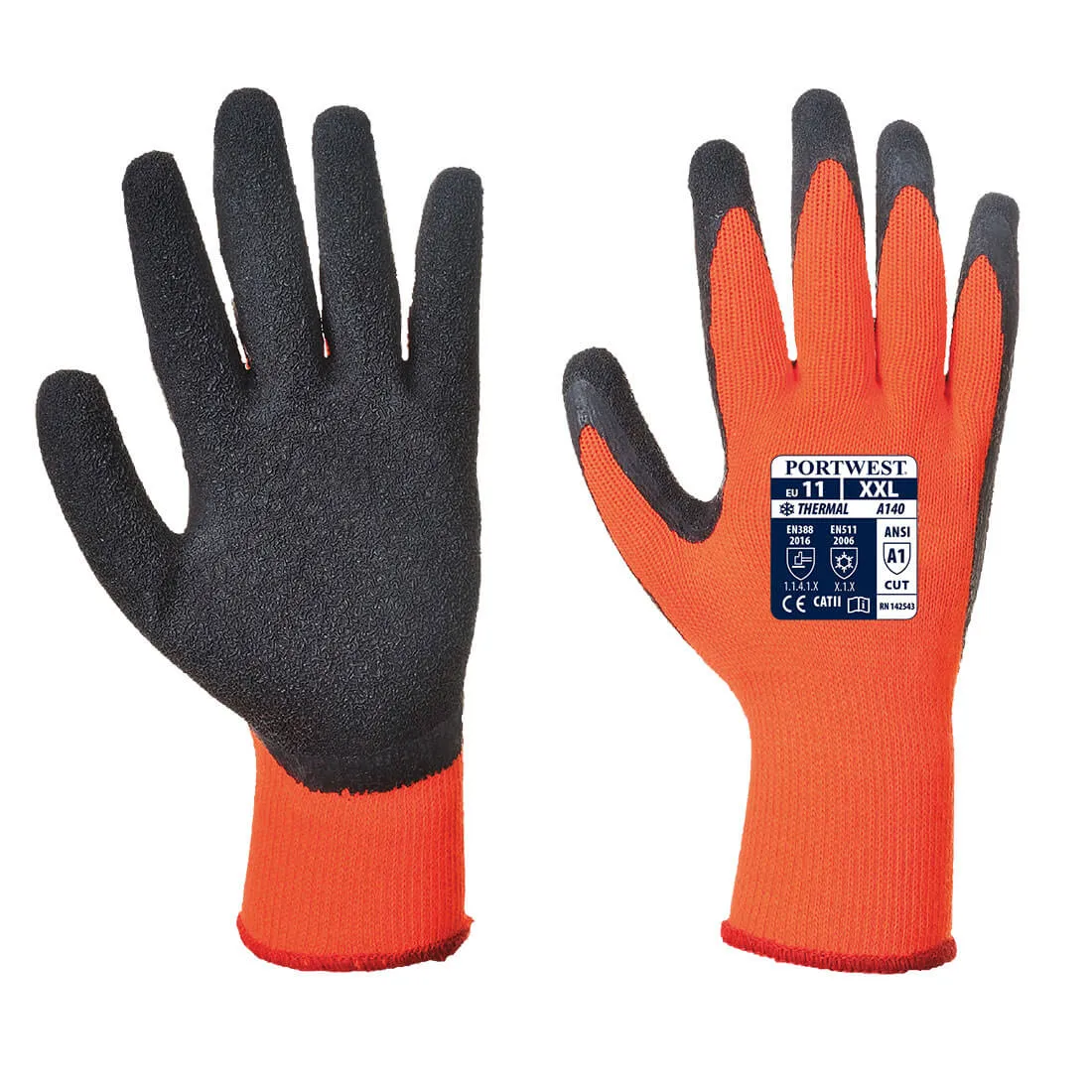 Portwest A140 Thermal Grip Glove (Pack of 12 or 6 pairs)