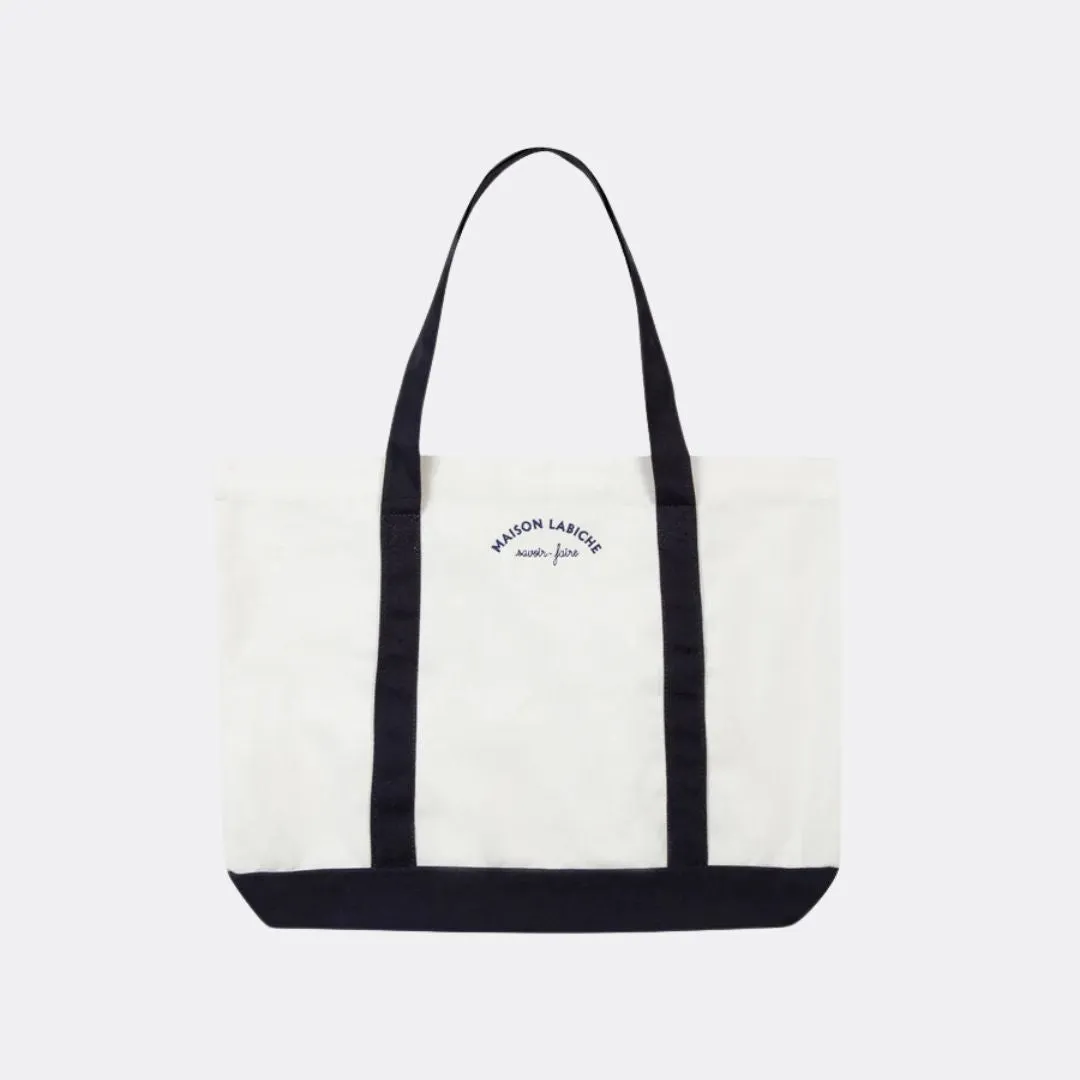 "Mini Manufacture" Ozanam Tote (Off White Navy)