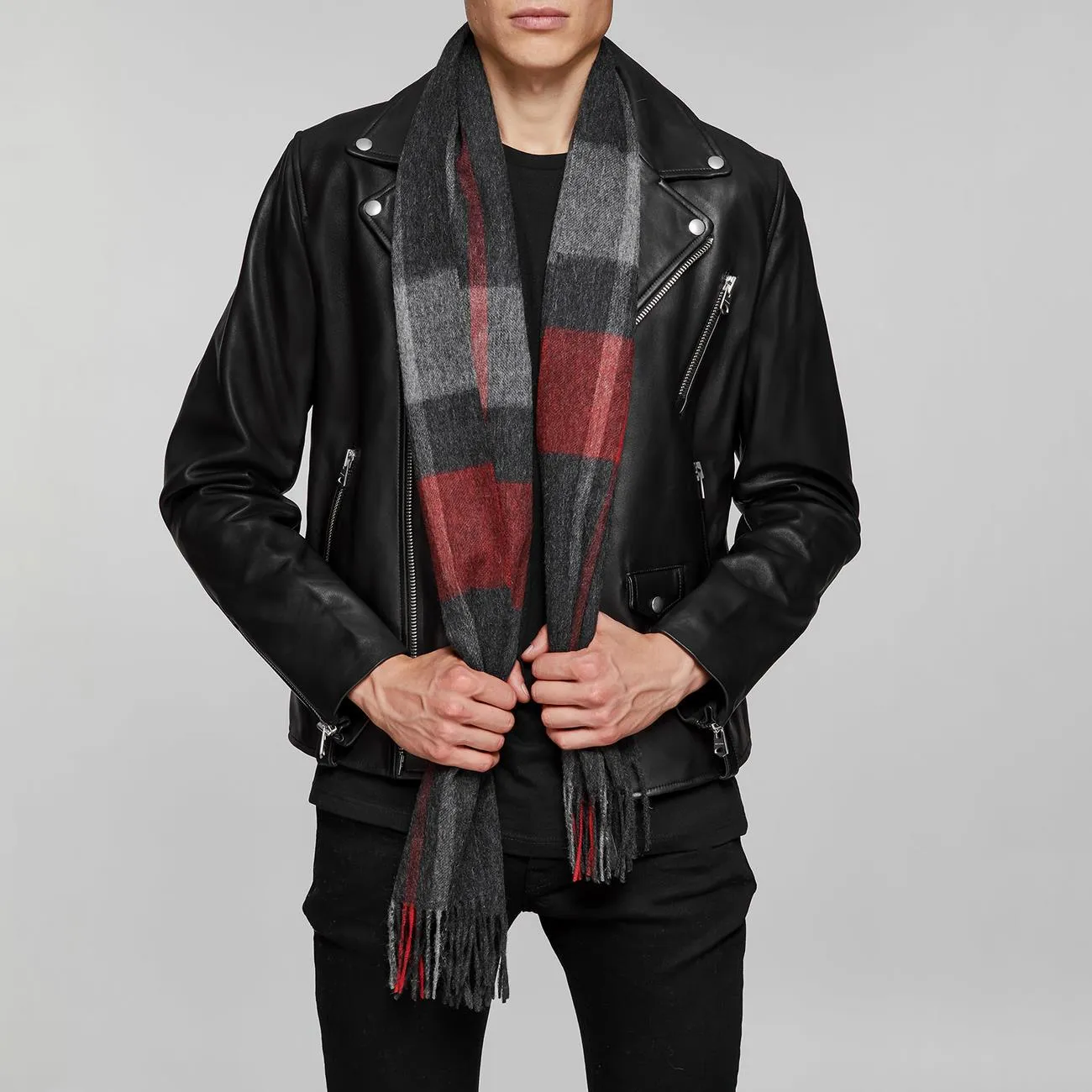 Ranger-N Plaid Scarf (Charcoal)