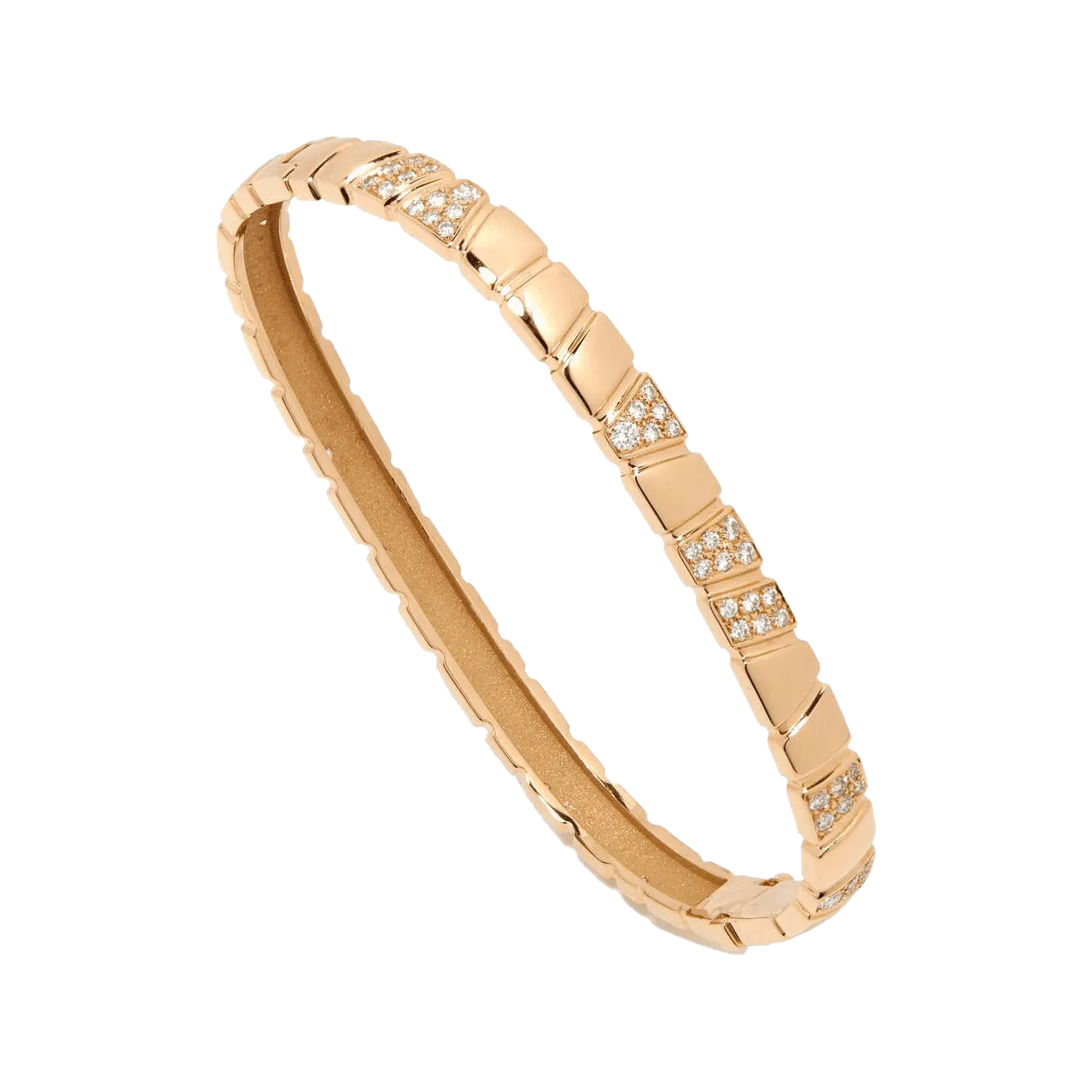 Ride love semi-pavé bangle bracelet