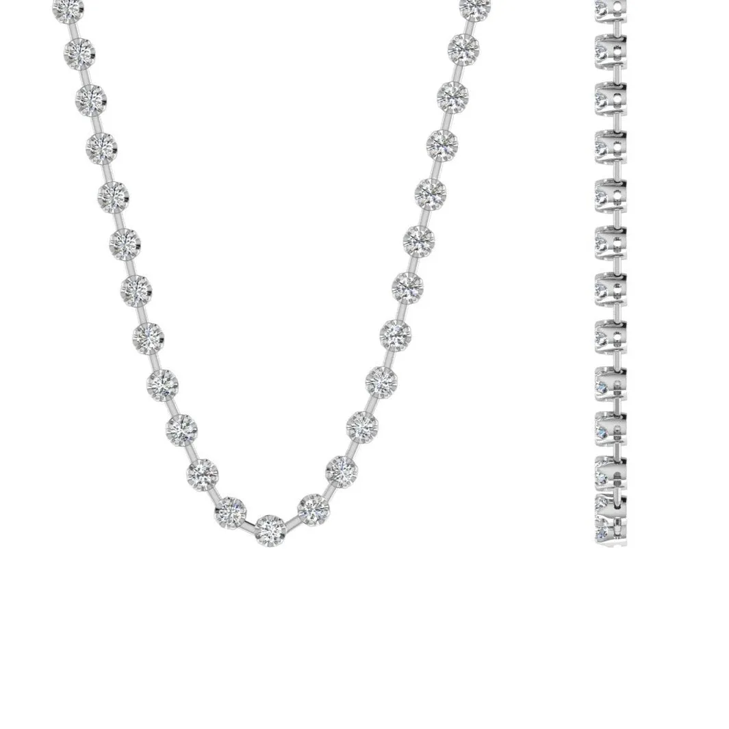 Round Diamond Dash Necklace 2.30 carats