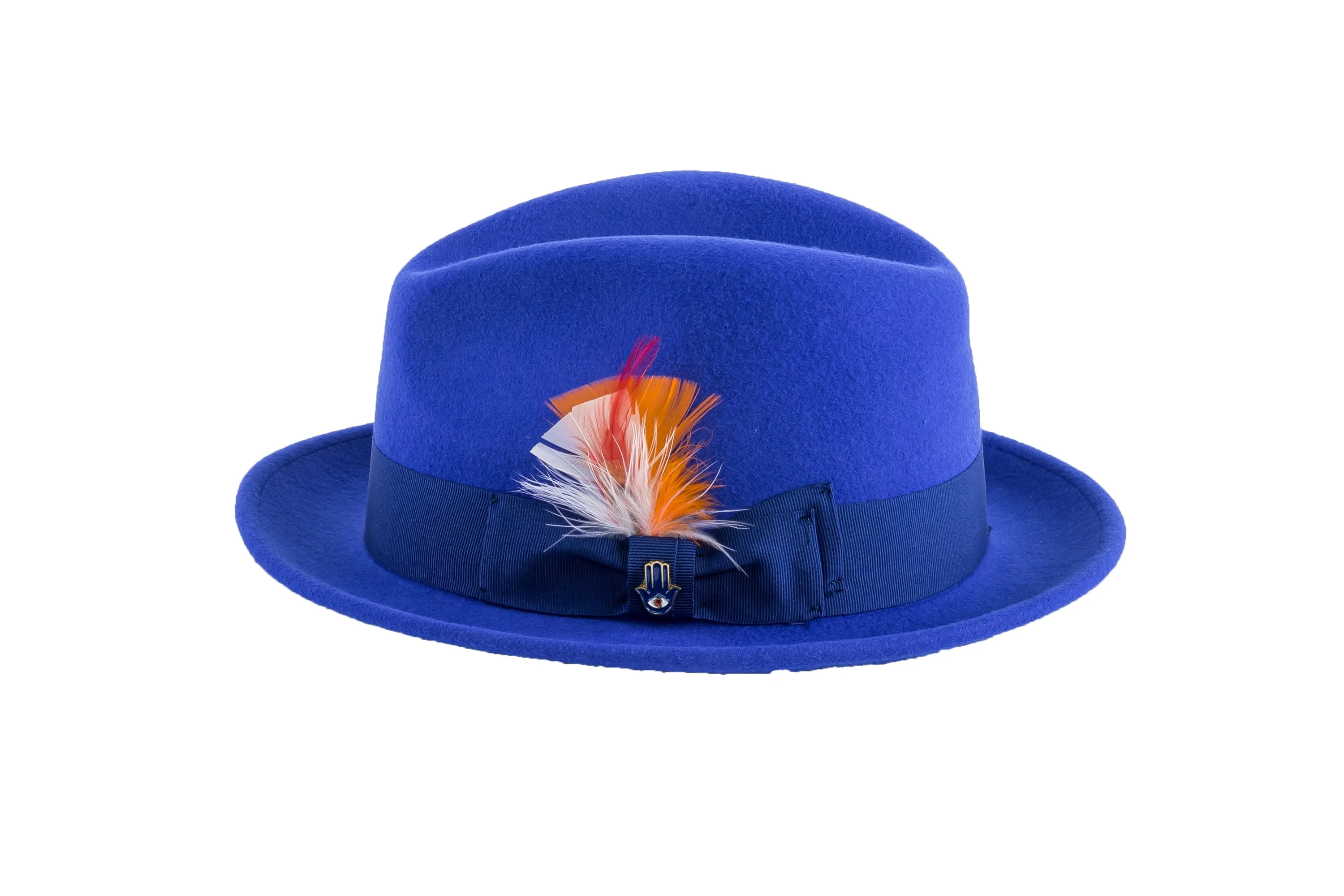 Royal Blue Brooks Trilby 100% Australian Wool Crushable Hat