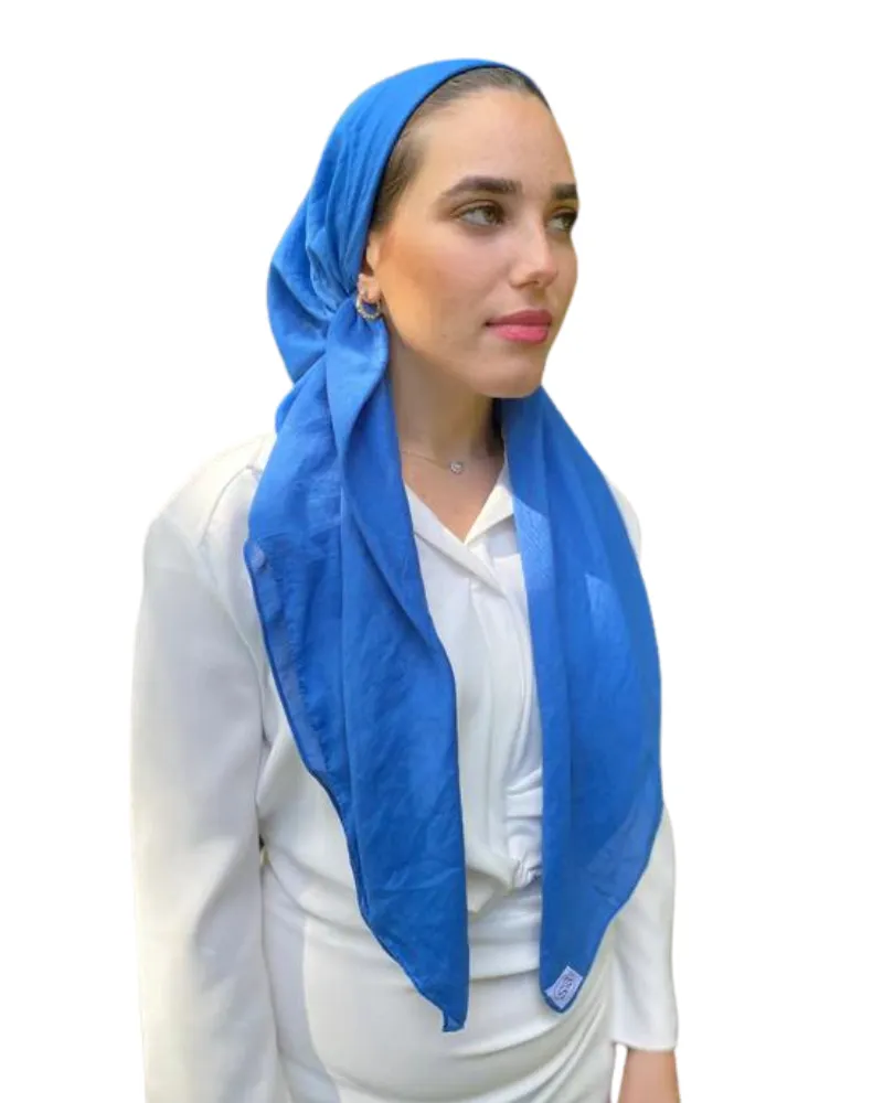 Scarf Bar Classic Solid Cobalt Pre-Tied Bandanna with Full Grip