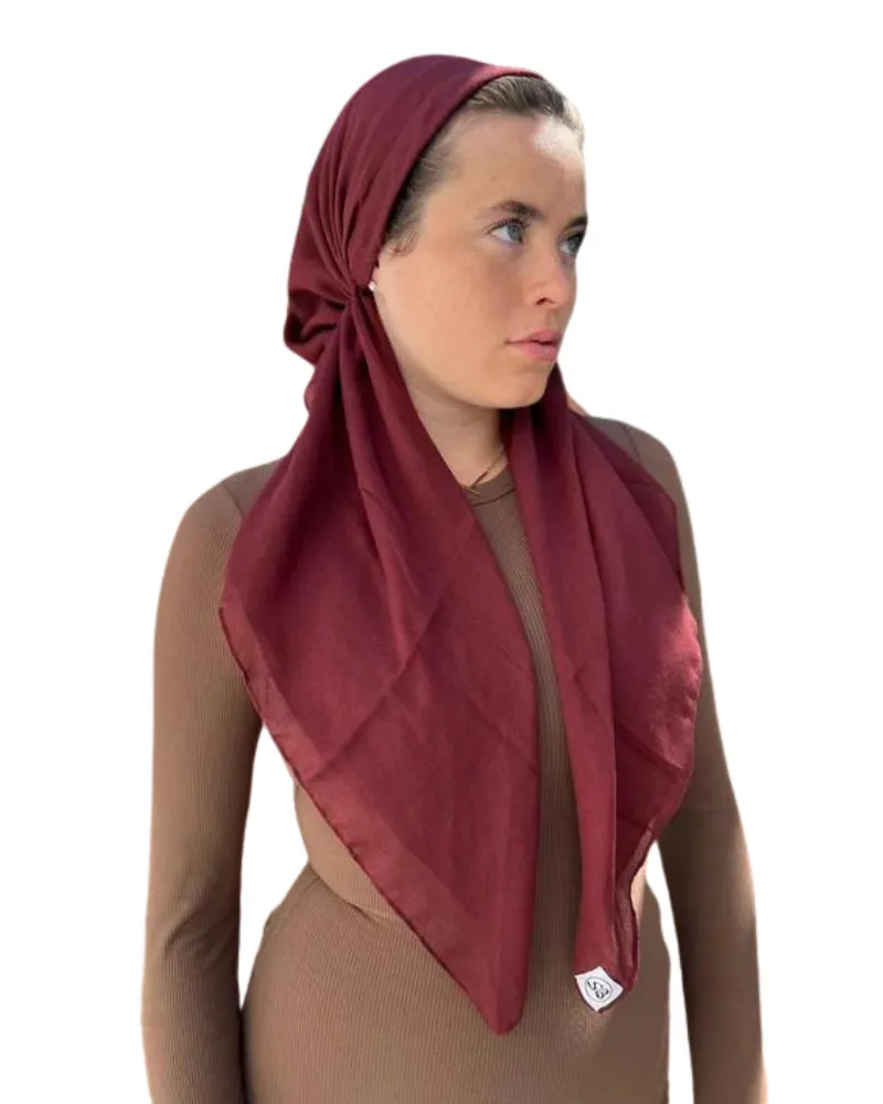 Scarf Bar Classic Wine Pre-Tied Bandanna with Full Grip