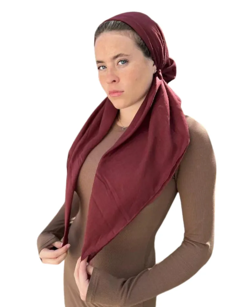 Scarf Bar Classic Wine Pre-Tied Bandanna with Full Grip