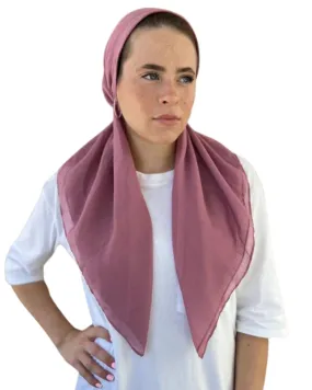 Scarf Bar Solid Raspberry Cotton Classic Pre-Tied Bandanna with Full Grip