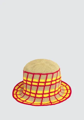 Schoolgirl Plaid Crochet Hat