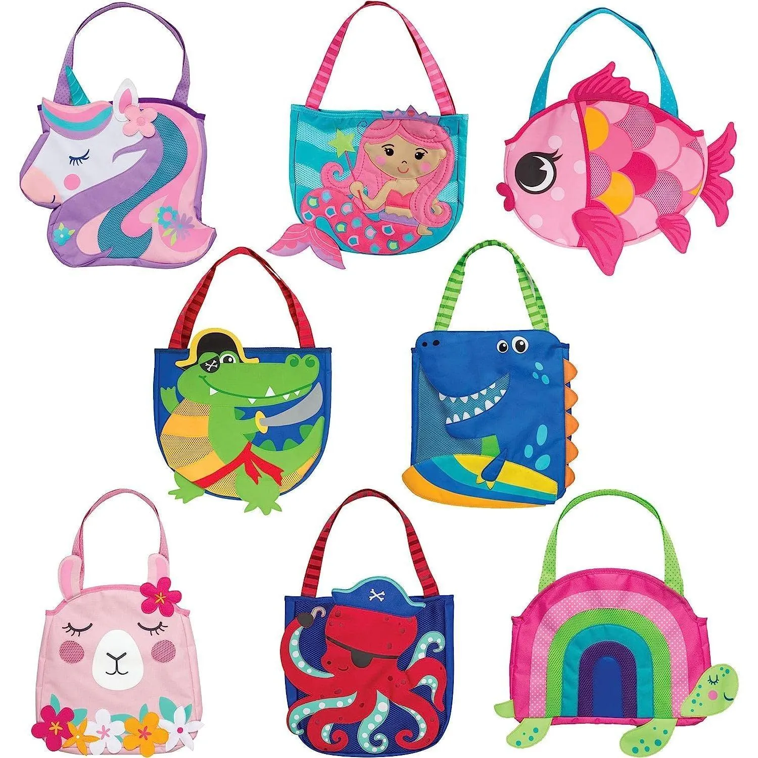 Stephen Joseph, Beach Tote with 6 Piece Sand Toys - Butterfly