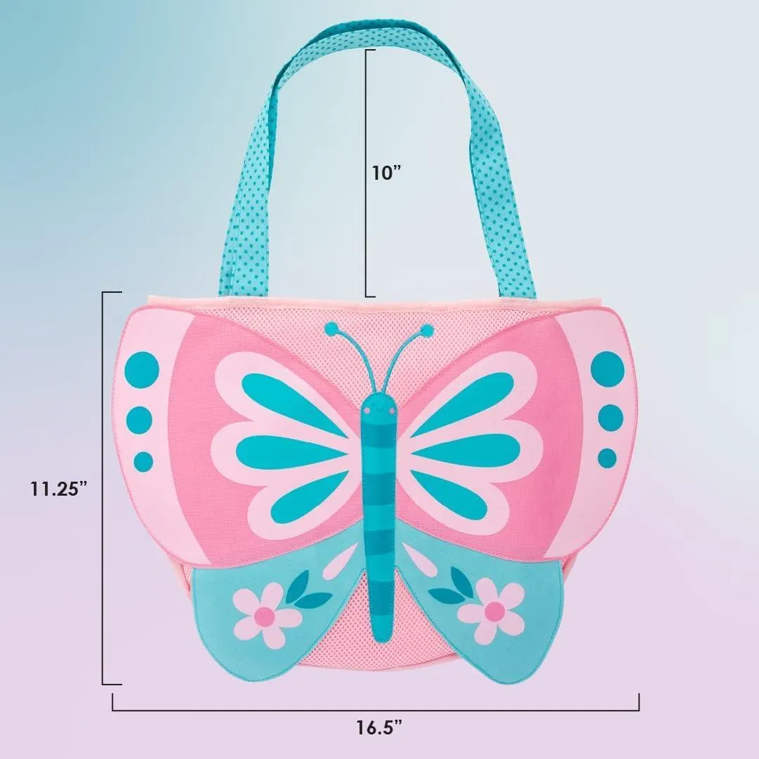 Stephen Joseph, Beach Tote with 6 Piece Sand Toys - Butterfly