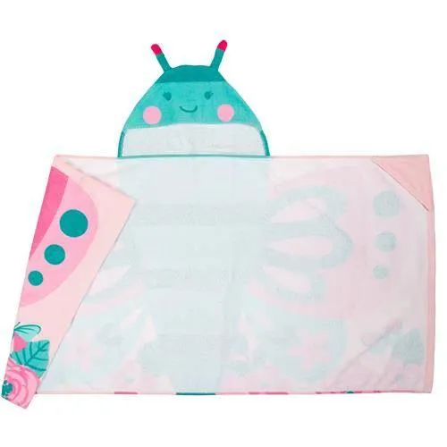 Stephen Joseph girls HOODED TOWEL, 46 X24 US - Butterfly