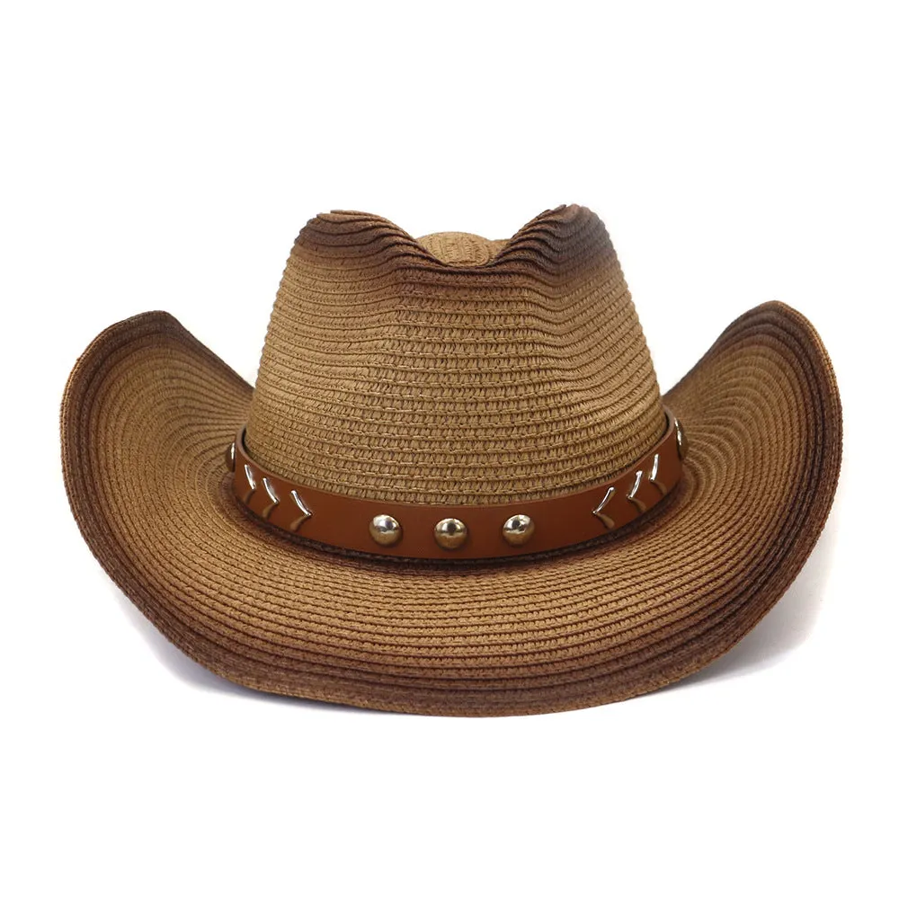 Straw Cowboy Hats Men Women Outdoor Seaside Straw Hat