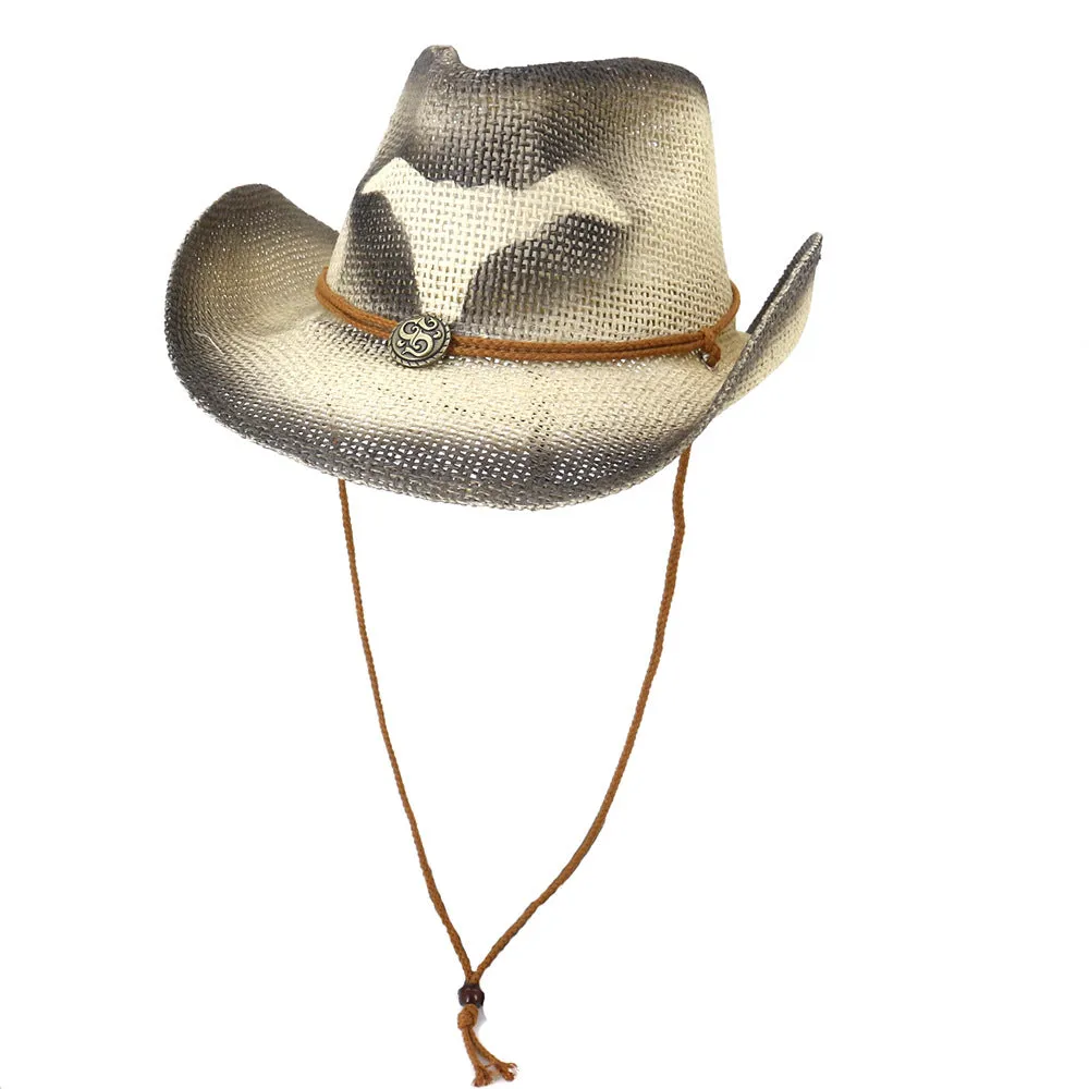 Straw Cowboy Hats Seaside Beach Sun Hat Straw Cowboy Hat