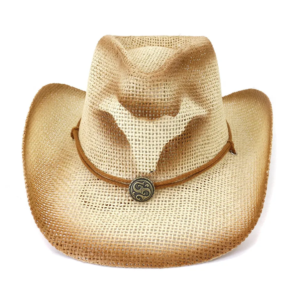 Straw Cowboy Hats Seaside Beach Sun Hat Straw Cowboy Hat