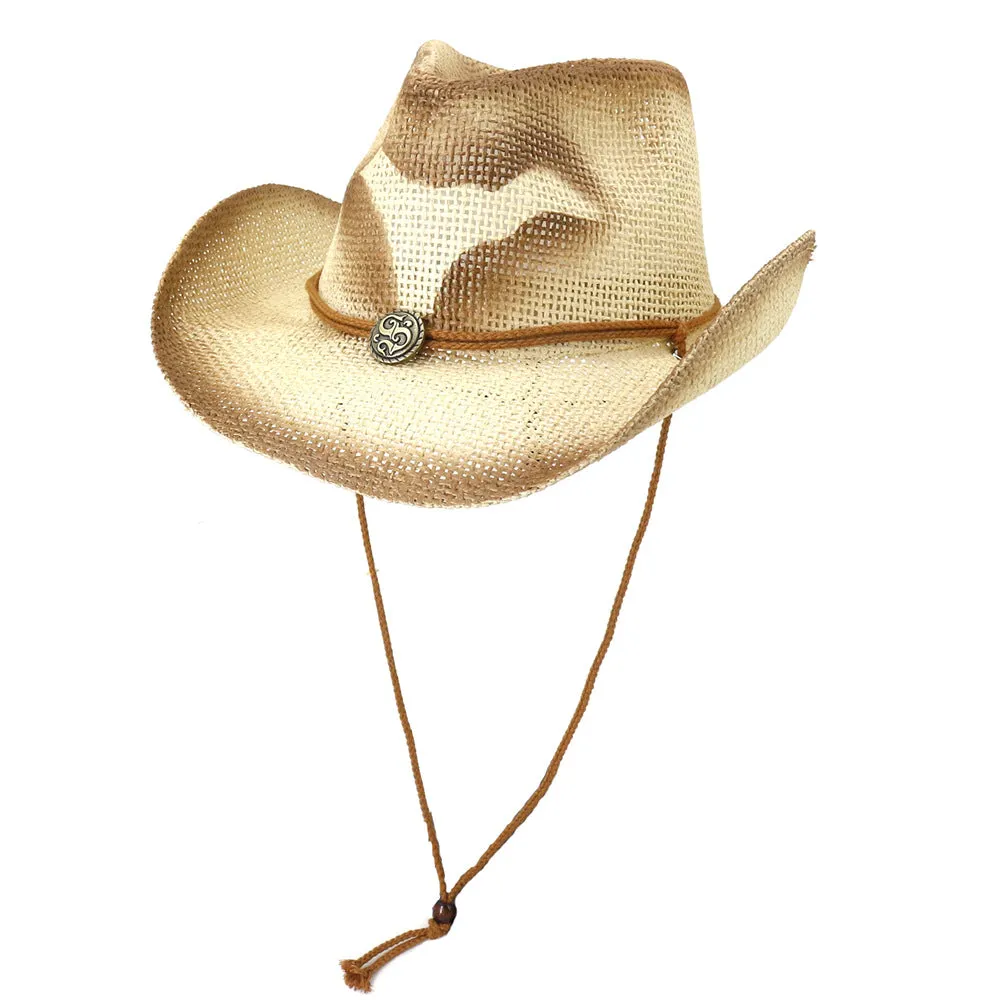 Straw Cowboy Hats Seaside Beach Sun Hat Straw Cowboy Hat