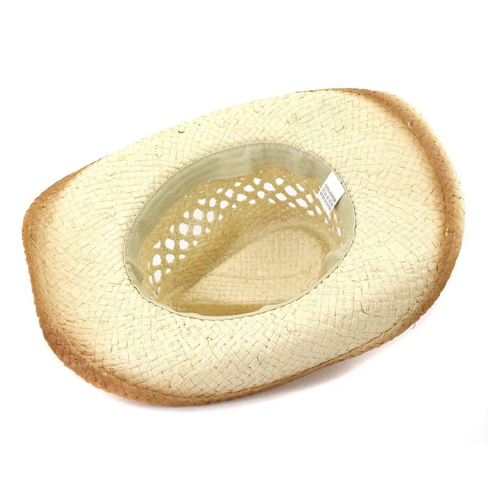 Straw Cowboy Hats Spring/Summer Men's Outdoor Travel Straw Cowboy Hat