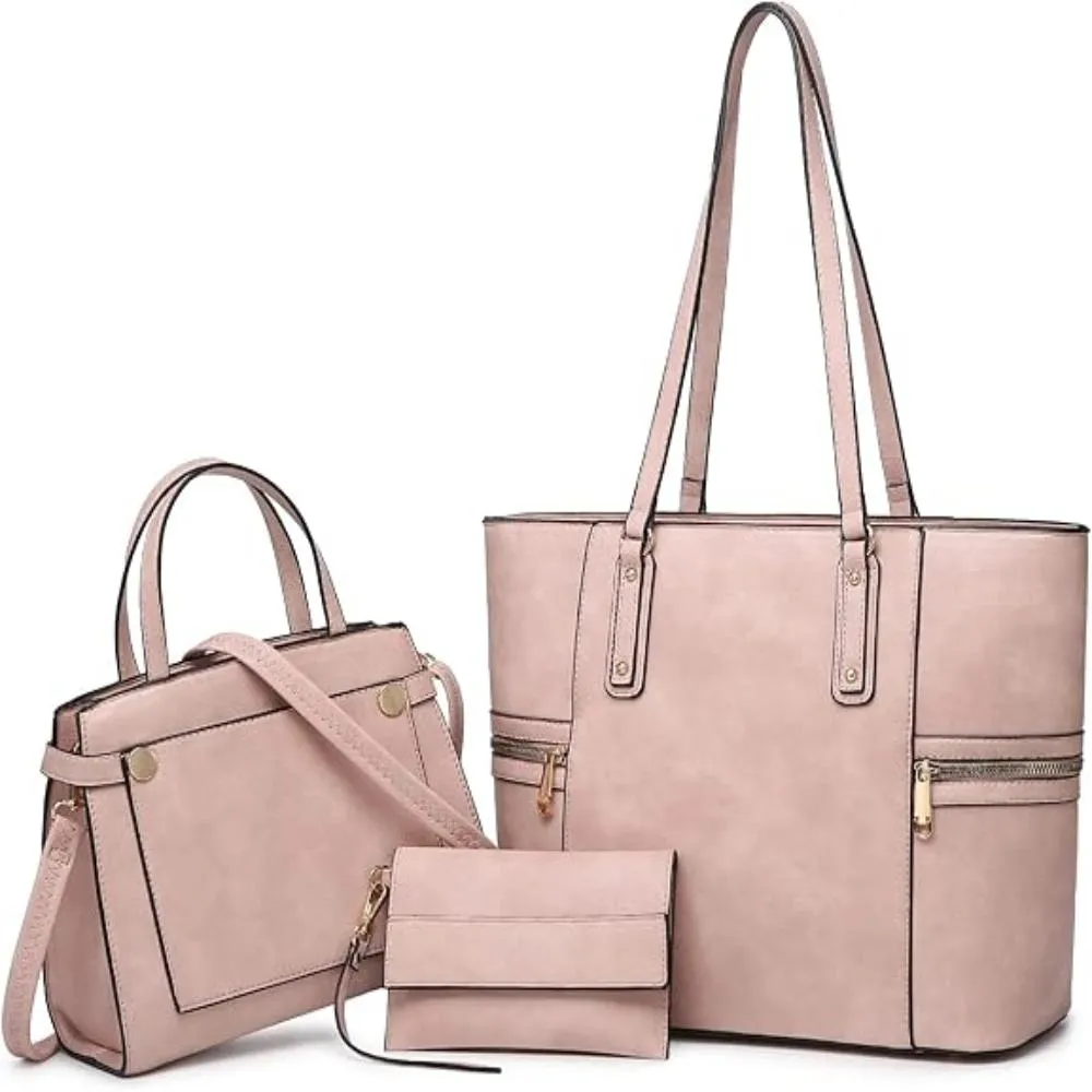 Stylish Tote & Shoulder Bags: 3-Piece Set