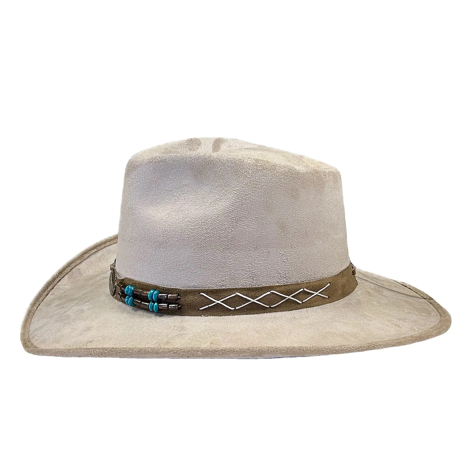 Suede Canyon Western Cowboy Hat in Beige