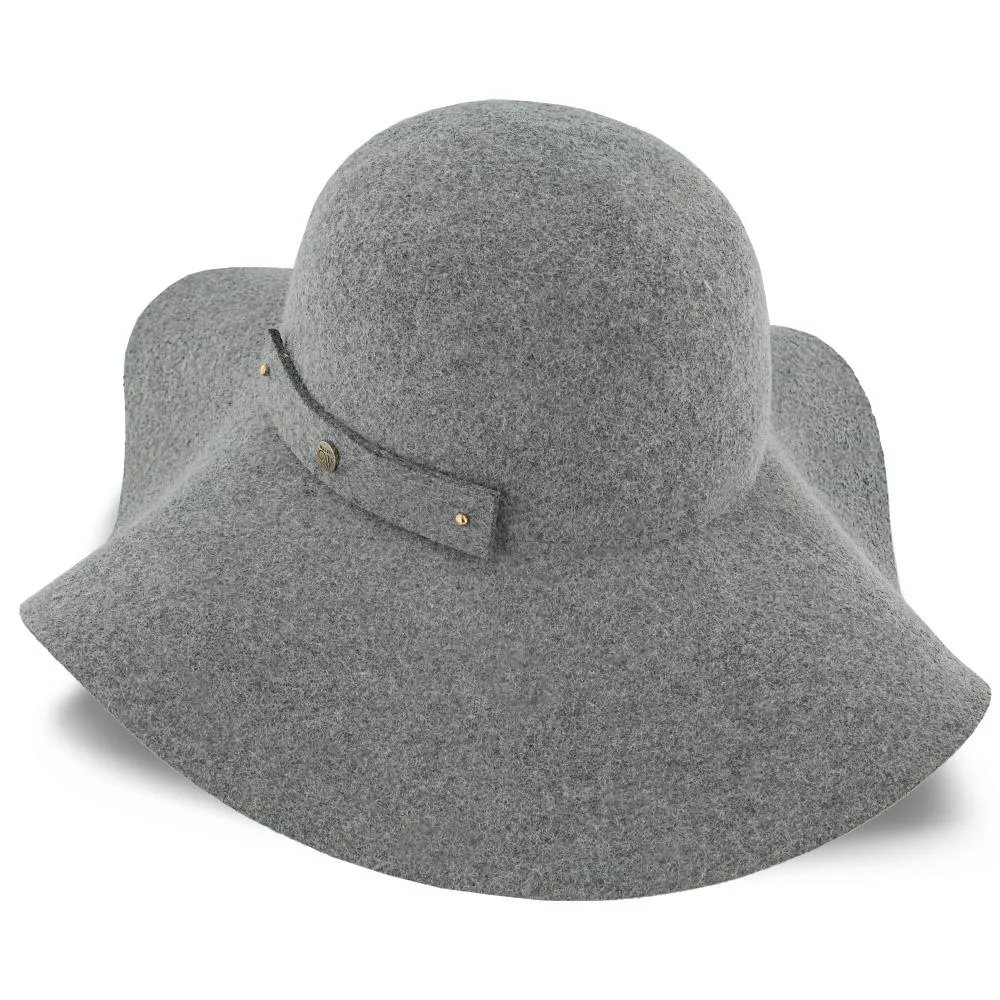 Sundial - Walrus Hats Grey Wool Felt Wide Brim Foldable Hat - H7011