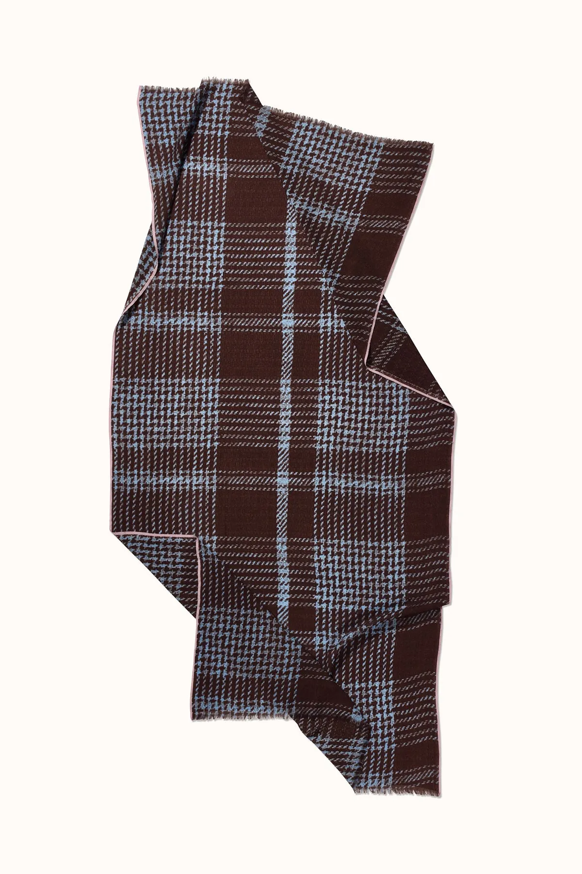 TWEED CHECK WOOL SCARF BY EPICE