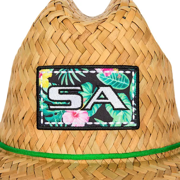 Under Brim Straw Hat | Hawaiian Floral 2.0