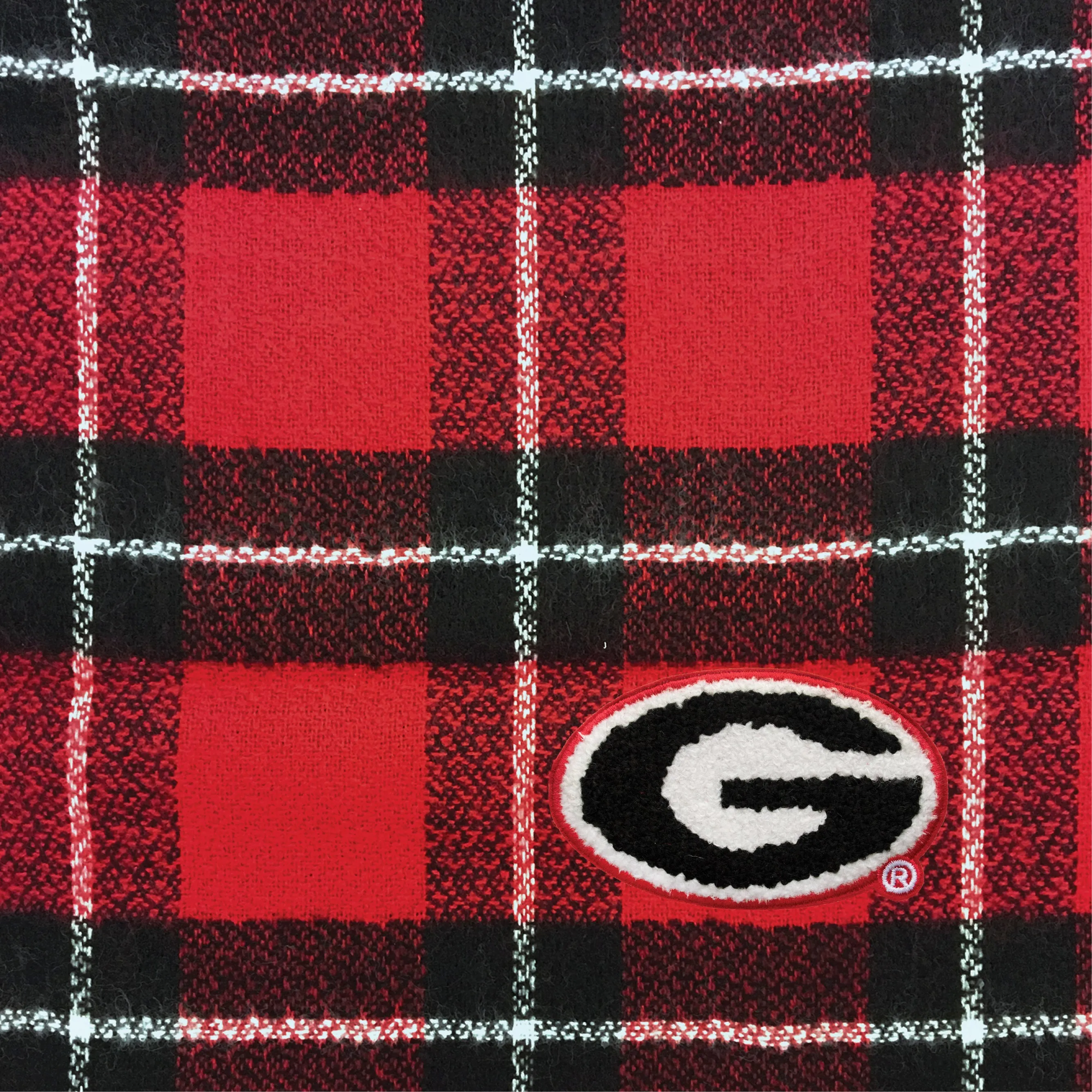 University of Georgia Plaid Blanket Scarf