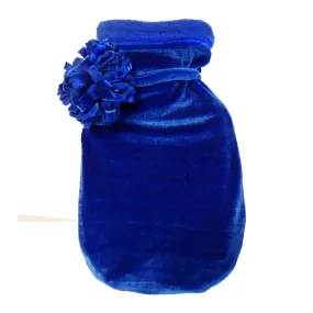 Velvet mini hot water bottle - Royal blue